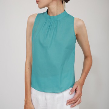 棉質無袖上衣, 夏季上衣, 綠松石綠
