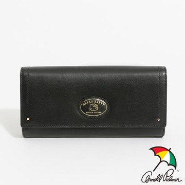 Hello Kitty - Arnold Palmer - 翻蓋長夾 Morbidezza系列 - 黑色