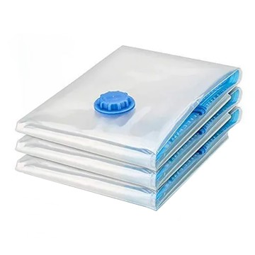 免抽氣真空壓縮袋 多種使用方法 雙軌密封設計  60 x 80cm  3入  1套