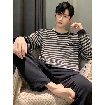 2026新款睡衣男士春秋款純棉長袖薄款冬季天青少年學生家居服套裝