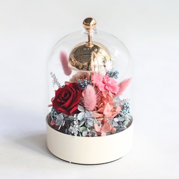 風鈴玻璃盅檯燈 - 爵士白