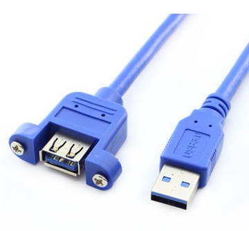 USB3.0  A公對A母 帶耳延長線 長度1.8M / 3M 公轉母 帶螺絲孔 可固定面板 延長線(含稅)【佑齊企業 iCmore】