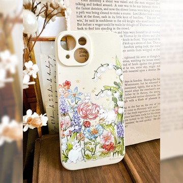 聯名 Pei+Pei Studio 小兔國系列 春日晨花 防摔手機殼 PPAA05