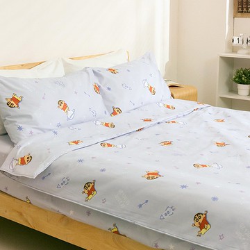 蠟筆小新100%純棉薄被套 雙人特大 太空-200TC 寢具 被子被單被套