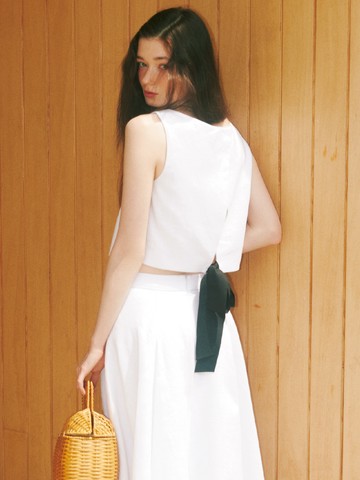 Ribbon Cropped Setup Sleeveless