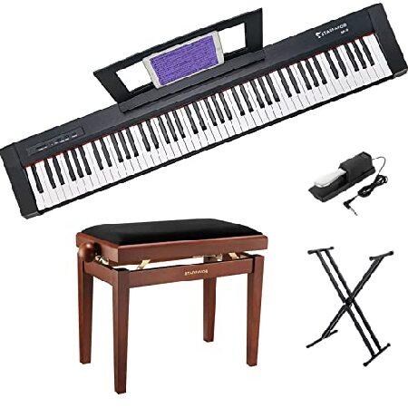 Starfavor 88 Key Digital Piano Keyboard 88 Keys ＆ Starfavor Wooden Piano Bench Adjustable 並行輸入品