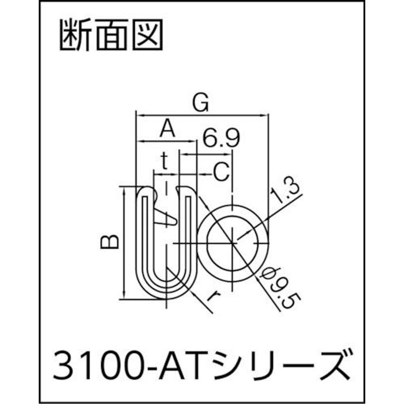 IWATA クッション トリムシール 3100-Aシリーズ (5M) 1.6mm用 3100-B