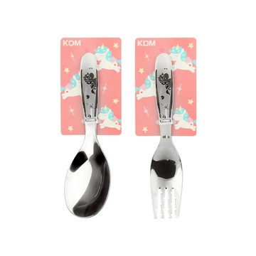 316不鏽鋼兒童餐具-匙叉組 太空人