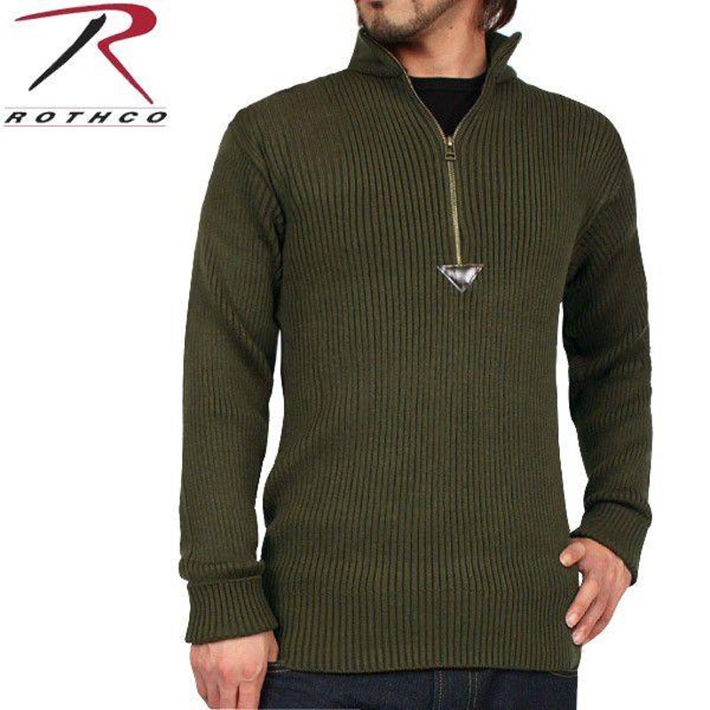 ミリタリーセーター ROTHCO ロスコ 1/4 ZIP アクリル コマンドセーター