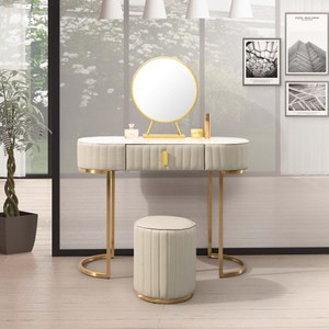 妮達3.3尺石面鏡台（含椅）