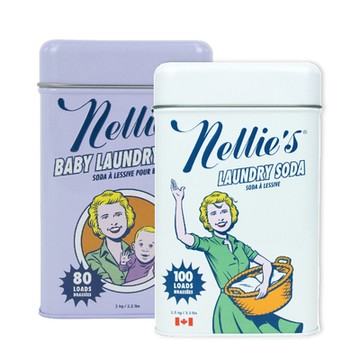 【Nellie s 】天然無毒 復古鐵盒洗衣粉x2(大人_1500g)+復古鐵盒洗衣粉x1(小孩_1000g)