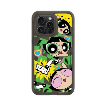 iPhone 15 Pro Max AirX 本質黑 - The Powerpuff Girls 飛天小女警 - 毛毛 - 可愛格紋款