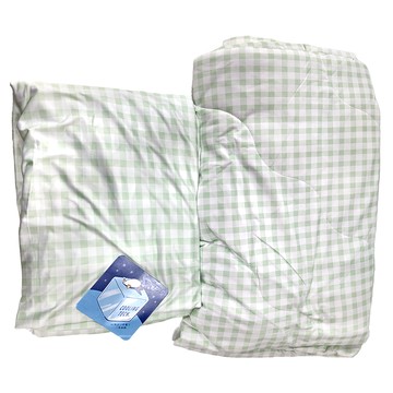 BUHO 布歐 激凍冰紗單人床包枕套 + 單人竹纖維冰紗涼被三件組  涼被150 x 200cm  綠曳向夏  床包+枕套+涼被