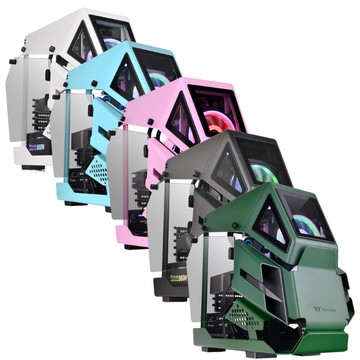 【獨家！另享10%回饋】Thermaltake 曜越 AH T200 強化玻璃機殼/黑/白/粉紅/松石綠/競速綠
