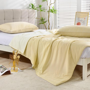 Betrise 貝翠絲 冰沙酷涼雲朵涼被 + 冰沙枕套 2個  雙人  泡芙黃