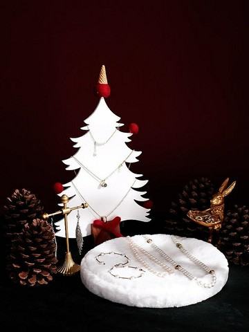 飾品展示 飾品收納 首飾展示 首飾收納 首飾展示架毛絨星星樹項鏈架飾品收納托盤耳環架珠寶陳列拍攝道具