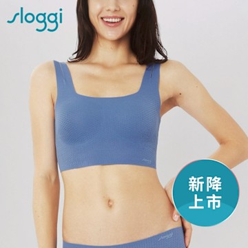 sloggi-ZERO FEEL FLOW TOP 零感系列方領背心式內衣 韋奇伍德瓷藍