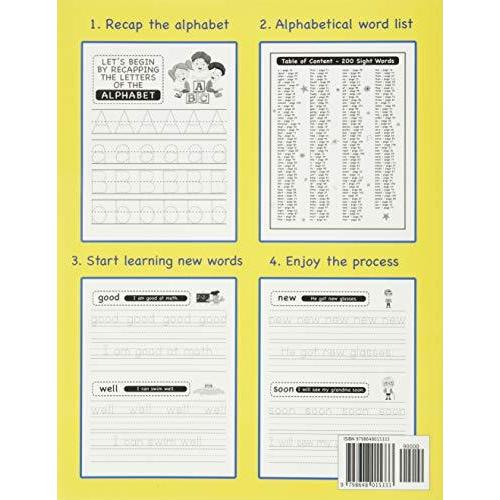 200 Must Know Sight Words Activity Workbook: Learn, Trace  Practice The 20