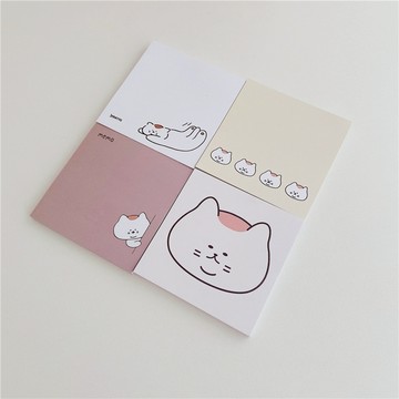 便簽紙 【ins韓系貓貓】手帳本 便簽本 便條紙 計劃清單 每日計劃 待辦清單 手帳 學生文具 辦公文具 台灣人妻四處飛