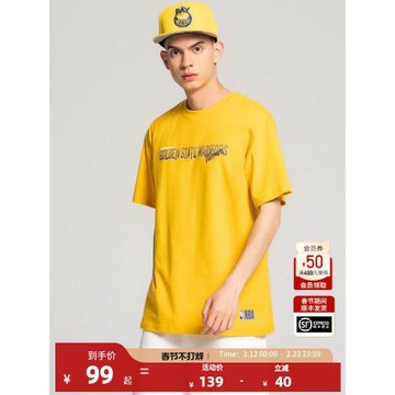 (免運)NBA 勇士湖人太陽籃網快船 美術字體印花T恤百搭休閑時尚全棉短袖