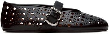 ALAÏA 黑色 Vienne Lambskin 芭蕾鞋