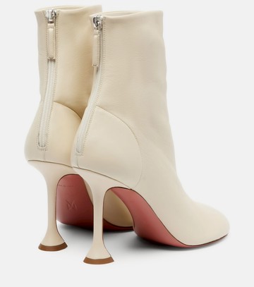 Amina Muaddi Iris 95 leather ankle boots