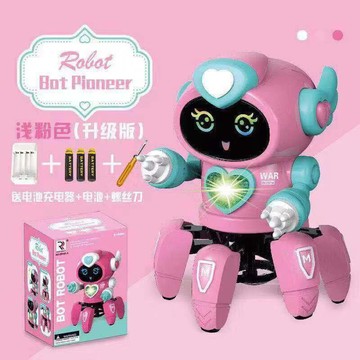 ⭐️蝦皮代開發票⭐️六爪機器人玩具 電動唱歌跳舞機器人 男孩女孩玩具 燈光音樂 兒童生日禮物
