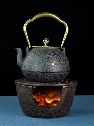 鐵壺大號戶外酒精爐煮茶爐木炭爐出口日本鑄鐵茶壺火碳爐風爐家用 雙11全館免運