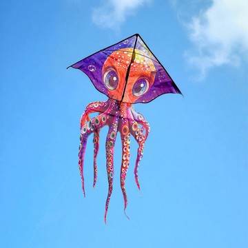 深海八爪章魚造型彩色風箏(100*173)(全配/附150米輪盤線)【888便利購】