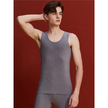 發熱男士雙面德絨無痕保暖背心緊身加絨加厚青少年內衣秋衣男上衣