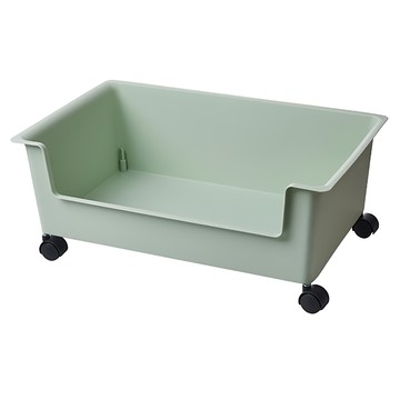 BF088 書本收納盒 帶輪 PP材質 大款/小款  綠色  1個