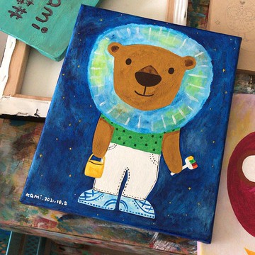 原畫  ∣  在星空下畫畫