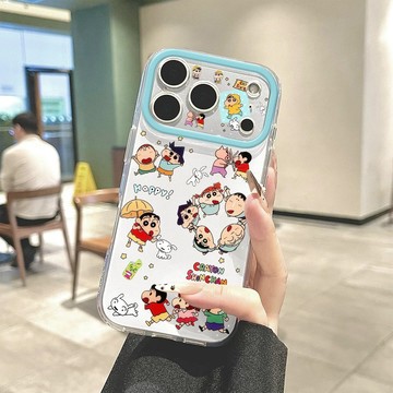 卡通可愛小新適用蘋果17PROMAX手機殼iPhone15Pro軟殼14小清新13精孔全包16pro防摔12/11