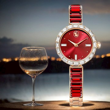 SWAROVSKI 施華洛世奇 Matrix Bangle 方形切割水晶手鐲式手錶 女錶 1212購物節 送禮推薦-25mm 5690811