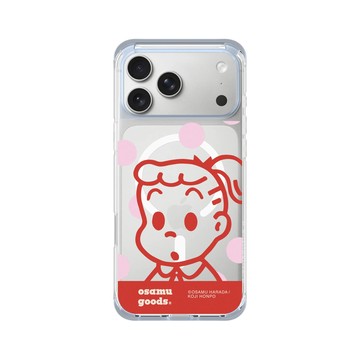 iPhone 17 Pro Max ClearX (MagSafe 兼容) 冰透藍 - OSAMU GOODS - 大圓點系列-Jill