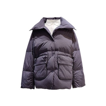 TOORDER灰色翻領羽絨服