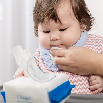 【L'Ange 棉之境】乾濕兩用 純棉柔巾隨身包10抽(15x20cm)(兩款可選)