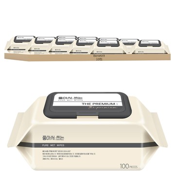 Benetzit The Premium 嬰兒濕紙巾 掀蓋型  100張  10包