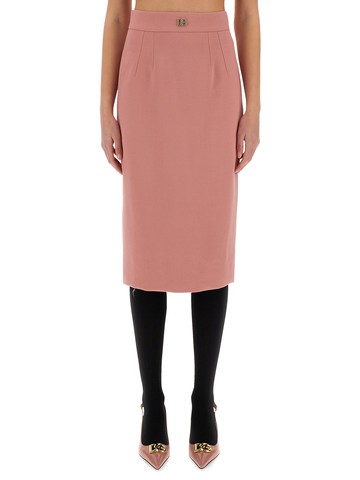 dolce & gabbana dg logo longuette pencil skirt
