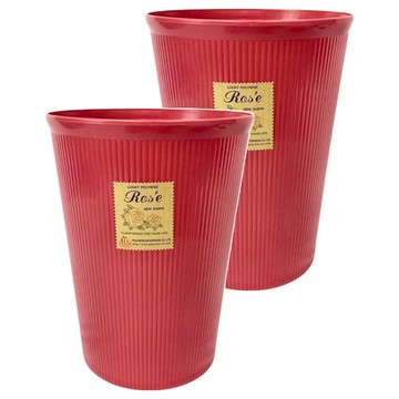 Polywise 翰庭 玫瑰紙林 垃圾桶  19L  紅色  2個