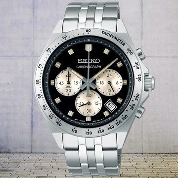 SEIKO 精工 CS系列 經典三眼 計時腕錶 (8T63-02R0D/SBTR047J)