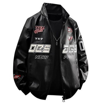 【巴黎精品】現貨+預購 美式皮衣外套立領夾克薄外套秋冬商務簡約上衣大碼休閒男裝-賽車男外套3色a1lc35