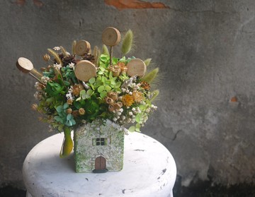 家.甜蜜溫馨色調.生日乾燥花首選好禮