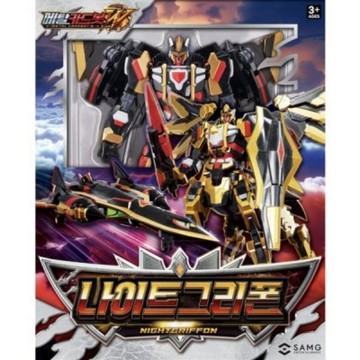 🎉現貨🎉可超取🇰🇷韓國境內版 炫卡鬥士W 暗夜獅鷲NIGHT GRIFFON黑鷲騎士變形機器人 METALCARDBOT