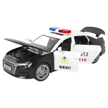 kidmate 孩子王 台灣好車隊 警車 開門版 KMT-8612  28 x 9.5 x 10.5cm  白色 + 黑色  1個
