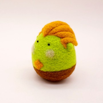 手工羊毛氈街頭霸王角色布蘭卡的胸針別針鑰匙鏈桌面擺飾冰箱貼