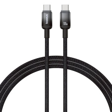 【Baseus 倍思】漸變系列 C to C 100W 充電傳輸線 1M 星曜黑