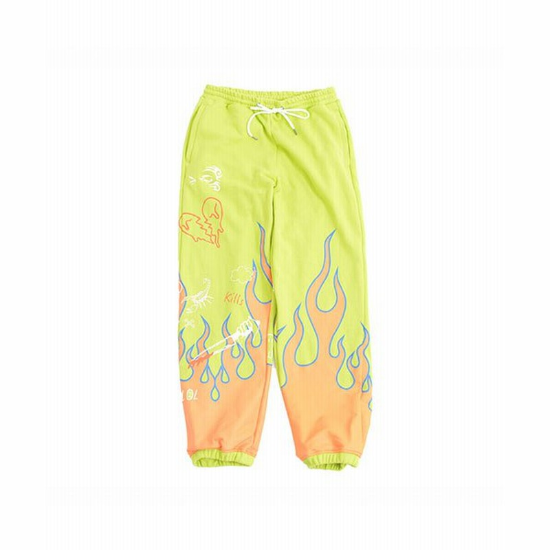 Galfy 落書きスウェットパンツ ガルフィー スウェットパンツ メンズ ブランド セットアップ 可能 スエットパンツ ショーツ ハーフパンツ フレイ グリーン 通販 Lineポイント最大get Lineショッピング