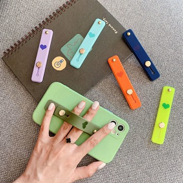 推拉式手機扣 糖果色支架 腕帶指環扣 桌面支撐指環多功能粘貼扣【不二雜貨】