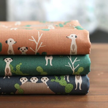 平紋棉 DIY手工布料 進口布料 沙漠里的貓鼬 CT2530